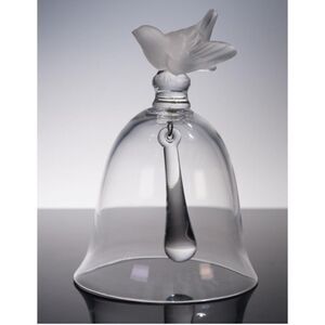 Vintage Lalique Crystal Sparrow Table Bell